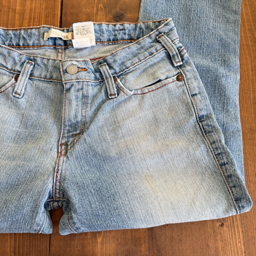 Levi's 545 Light Wash Low Skinny Cropped Denim Jeans - Picture 4 of 12
